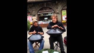 Karl Anthony Playing A Handpan Or Hang Drum In Italy