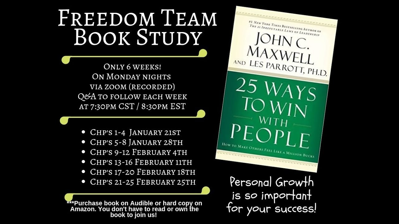 25 Ways to Win with People Chp's 1-4