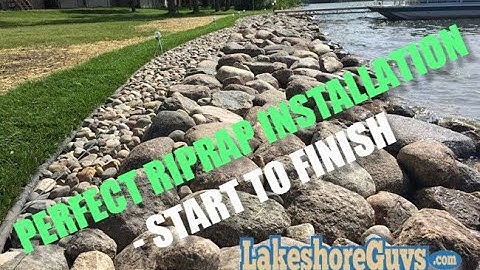 Perfect Riprap Installation on Shoreline - Start to Finish