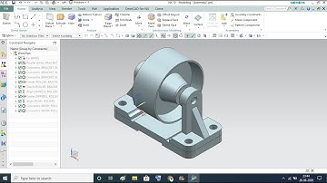 Roller bracket modeling and assembly in NX