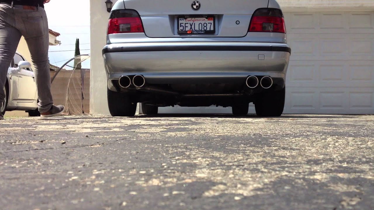 BMW 540i Quad Tip Exhaust YouTube