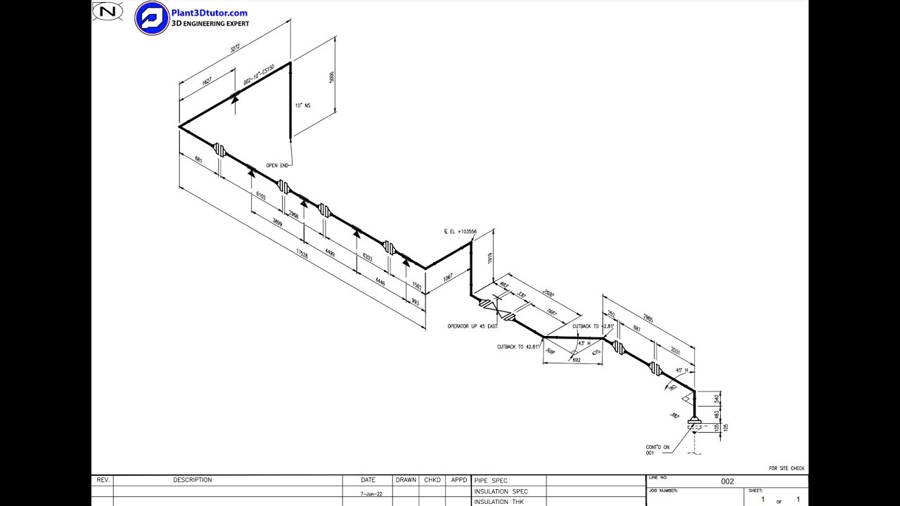 Piping 3D and Isometric piping with AutoCAD Plant 3D - YouTube
