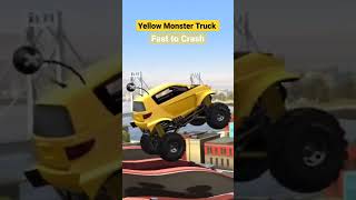 Mmx Hill Dash - Yellow Monster Truck Fast To Crash Vs Red Monster