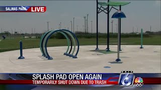 Local splash pad shuts down due to trash clogging filters