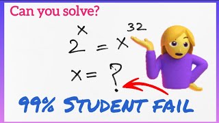 You're Solving 2^x = x^{32} WRONG. Here's The ONLY Way To Get X.
