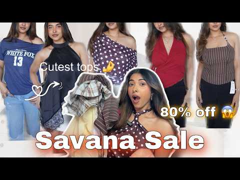 The Savana sale anniversary 80% OFF + FREE orders😱 TRY your luck! Savana tops haul 2026 with coupon