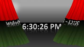 MatsClock 120120 Full Free PowerPoint Digital Clock PPT 3D Live Time & Date on an Animated Night Sky screenshot 2