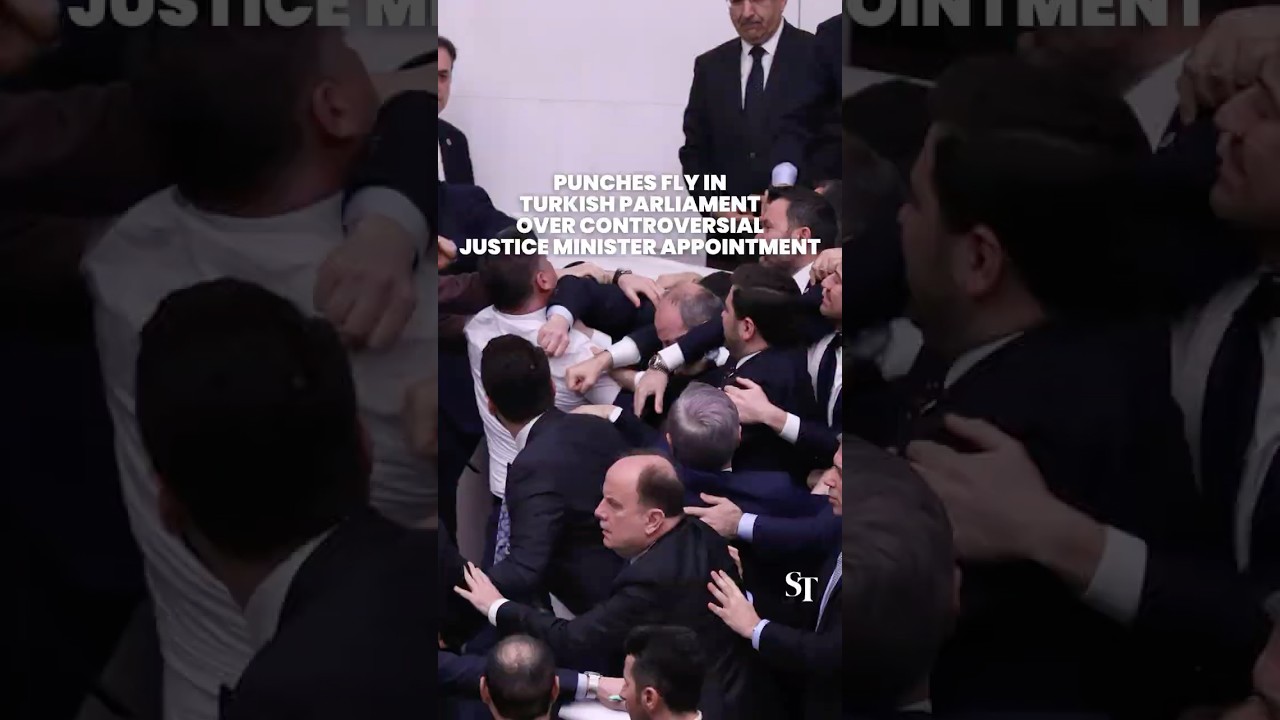 Brawl in Turkey’s Parliament over controversial appointment of justice minister