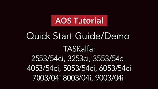 Kyocera - Quick Start Guide/Demo 3553/54ci & 7003/04i