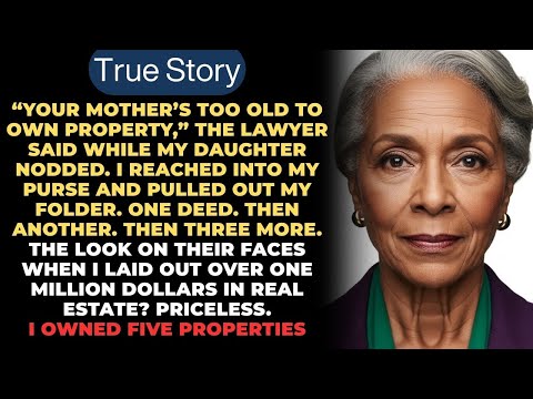 אמא שלך זקנה מדי בשביל להיות בעלת רכוש אמר עורך הדין שלפתי את שאר המסמכים שלי 