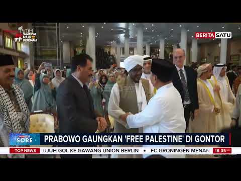 Prabowo Teriak "Free Palestine!" & Peluk Dubes Palestina di Satu Abad Gontor #Beritasatu