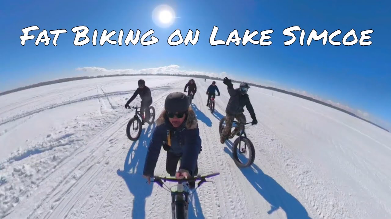 Fat Biking On Lake Simcoe on the way to Georgina Island