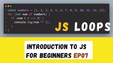 Mastering Javascript Loops: From For Loop through While Loop  to For-of Loop #07