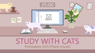 Study with Cats 📓 Animation x Pomodoro timer 25/5 | Relaxing sessions with piano (MapleStory)🤍 by Pomodoro Cat 63,138 views 1 year ago 1 hour