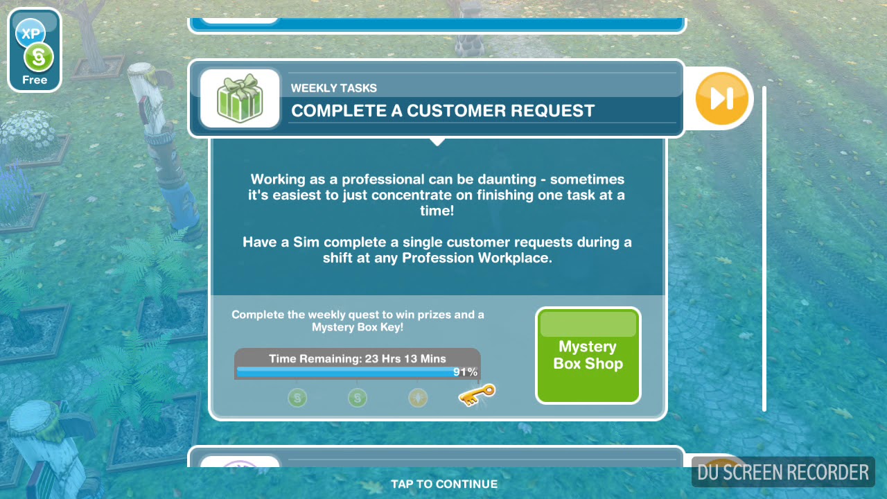 the sims freeplay complete a costumer request weekly task youtube