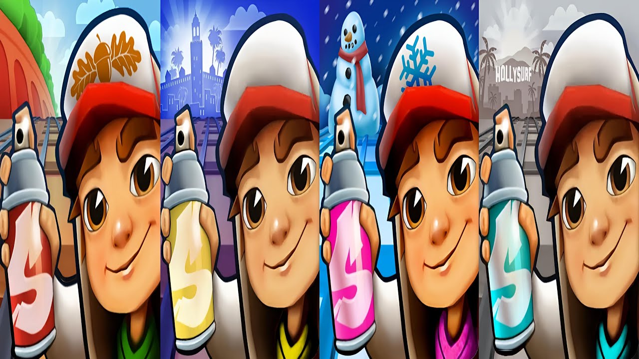 Subway Surfers : Classic 2025 🆚 Hollywood 2024 🆚 Marrakesh 2024 🆚 Subway City XMas 2022