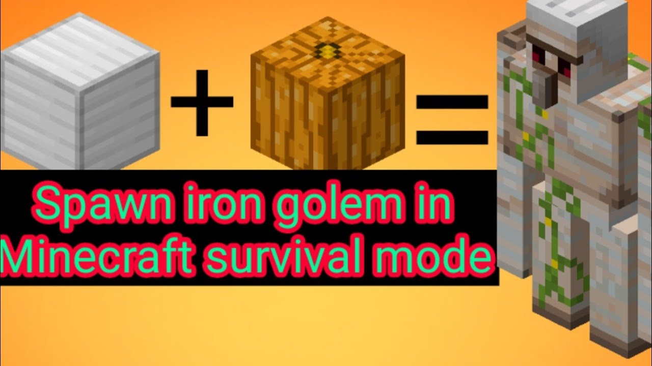 How to summon iron golem in Minecraft pe ।। Spawn iron golem in