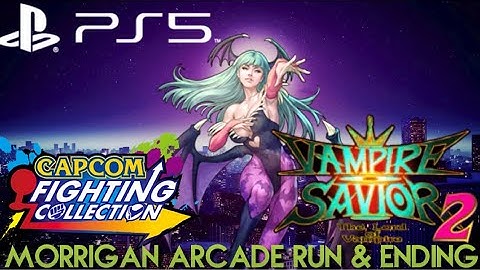 Capcom Fighting Collection: Vampire Savior 2 The Lord of Vampire - Morrigan Arcade Run & Ending