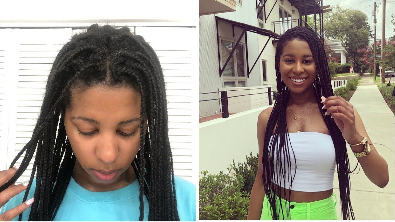  HOW TO COMBAT FRIZZ | KNOTLESS BRAID MAINTENANCE - YouTube