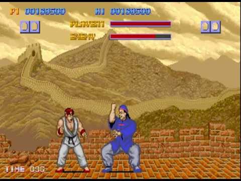 Street Fighter 1 (Arcade) China Stage 1: Ryu vs. Lee 