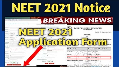Neet 2021 Exam Date Schedule and application form