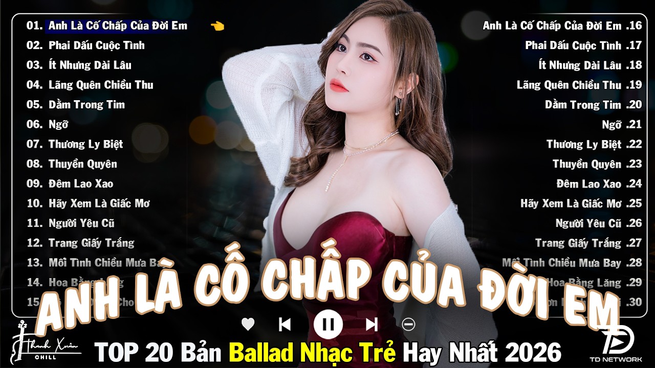 ANH LÀ CỐ CHẤP CỦA ĐỜI EM🛑NHẠC TRẺ BALLAD TOP XU HƯỚNG 2026 ♫TOP 15 CA KHÚC NGÂN NGÂN TRIỆU VIEW