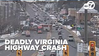Driver killed in multi-vehicle crash along Virginia highway