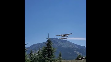 stuff you see while #running - a 1956 #supercub on #floats #landing #alpineairpark #alpinewyoming