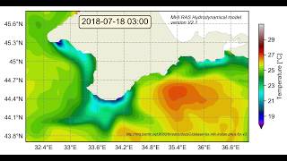 Black Sea surface temperature (5 day marine forecast)