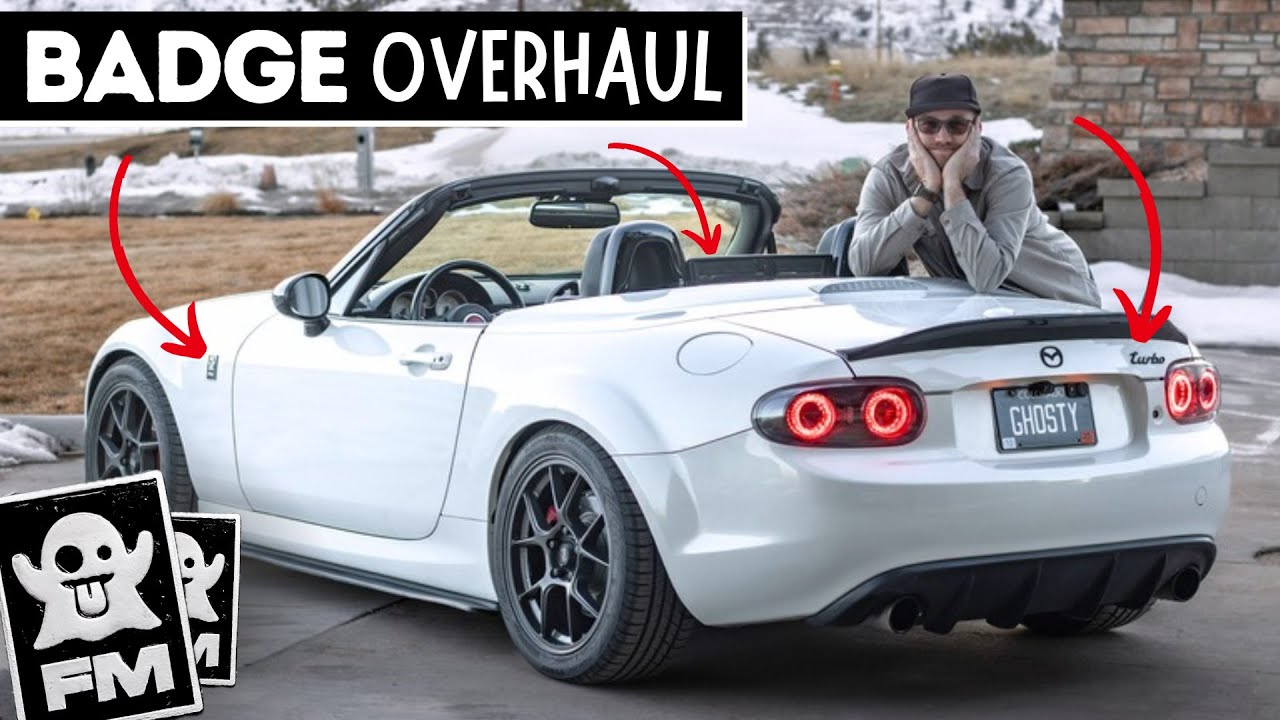 Here's how to replace or upgrade your badges! Custom ghost badge, turbo emblems, Mazda logos