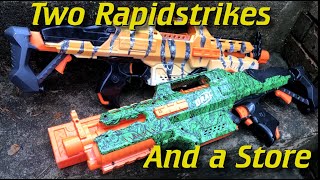 Two Hydrodipped Rapidstrikes (And Next Level NERF)