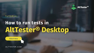 How to run tests from Recorder in AltTester® Desktop video tutorial