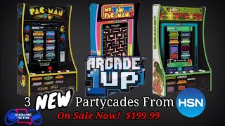 3 New Arcade1up 8 in 1 Partycades Available Now on HSN - PAC MAN Ms PACMAN Centipede