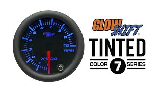 GlowShift | Tinted 7 Color Series Tachometer RPM Gauge for Cars and Trucks