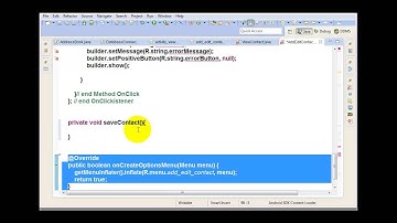 69 Android Project  Address Book app  AddEditContact Class with all methods programming and update strings xml  Level 3