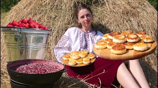 The most loved breakfast in the world Cooking Ukrainian Cottage Cheese Pancakes in the village
