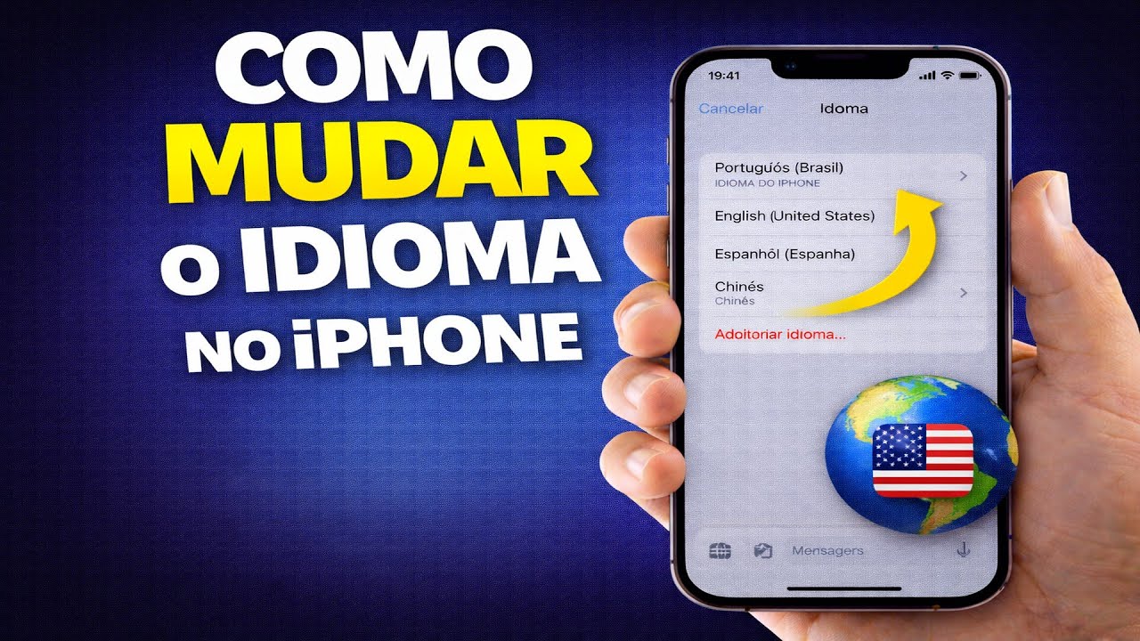 COMO MUDAR O IDIOMA NO IPHONE - YouTube