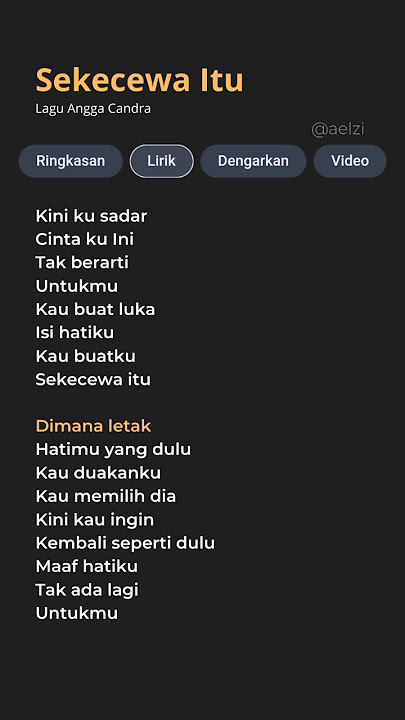 Download lagu lirik lagu sekecewa itu