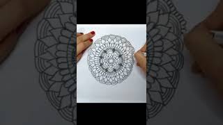 Mandala çizimi -- basit çizimler - kolay çizimler #mandala #kolayçizimler #easydrawing #basitçizim