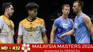 Gutama/Isfahani (INA) vs Astrup/Rasmussen (IND) | R32 | Malaysia Master 2024 Badminton