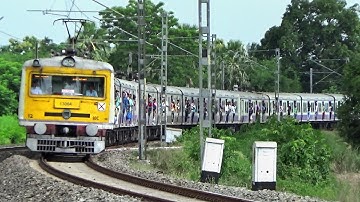 Super Fast EMU Trains Quickly Skip Huge Curve Back to Back | Eastern Railways