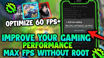 How To Optimize 60 fps+ Fix Lags & Fps Drops Your Phone Performance Using codes Set edit