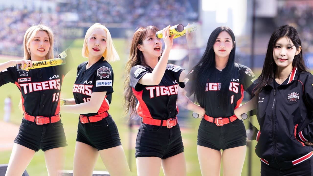 기아타이거즈 치어리더 응원 스케치 (세로) 250404,6 4k