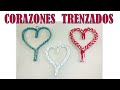 CORAZONES TRENZADOS de PAPEL Cestería con Varillas Cordon country - Paper heart