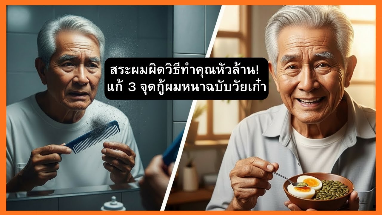 สระผมผิดวิธีทำคุณหัวล้าน! แก้ 3 จุดกู้ผมหนาฉบับวัยเก๋า