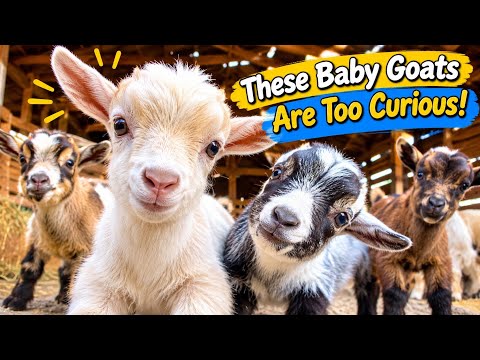 These Baby Goats Are Too Curious! 🐐
