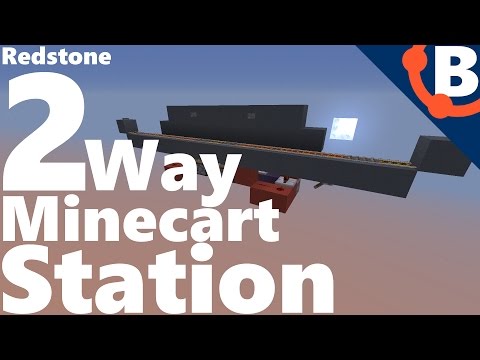 Fancy 2 Way Minecart Station | Redstone 1.11