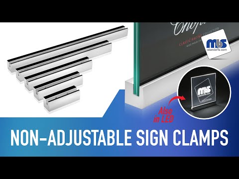 Non-Adjustable Sign Clamps Single & Double Edge Mounts