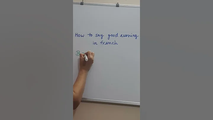 How to say GOOD EVENING in French - Learn French - Onward Academy | #fyp #shorts #foryou #viral