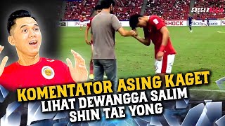 TAKJUB LIHAT KESOPANANNYA‼️ Lihat Reaksi Kaget Komentator Asing Melihat Dewangga Salim Shin Tae Yong